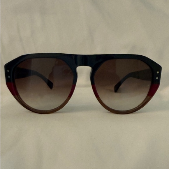 Oliver Goldsmith GOPAS (1972) Stylish Black, red, and Brown Sunglasses - Picture 1 of 5